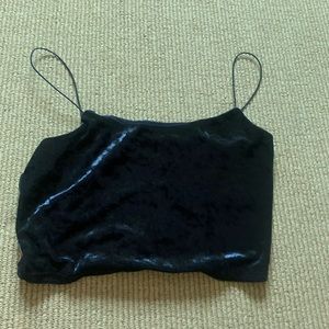Garage velvet cropped cami